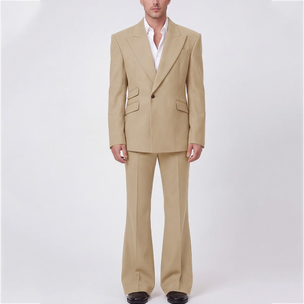 Men Formal Party Wear Outfit - Yüksek Kaliteli Erkek Takımı Düz Renk