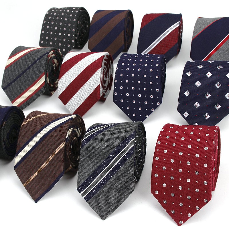 Men'S Formal Wear Bow Ties - Erkek kravat dar pamuklu çizgili kravat