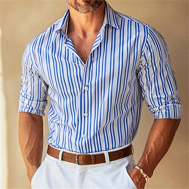 Large Men Formal Wear - 10 Renk Erkek Resmi Yaka Düğmeli