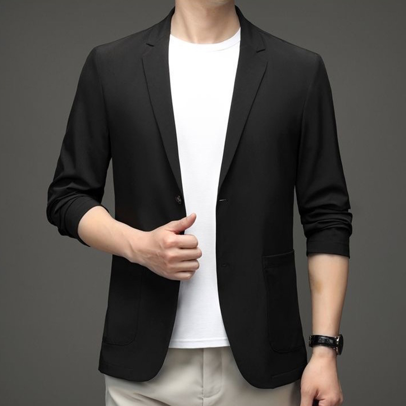 Men'S Gothic Formal Wear - Sonbahar Erkekler İçin Sade Siyah Takım
