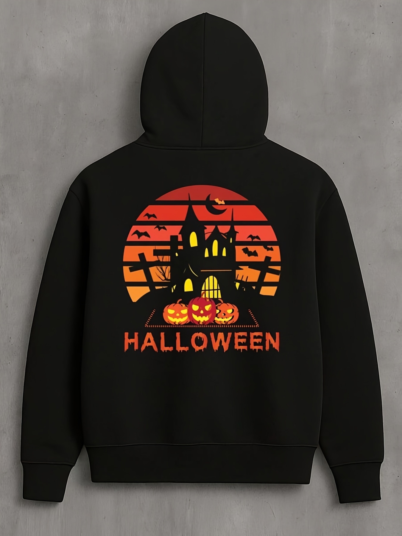 Large Men Formal Wear - Graphi Büyük Beden Erkek Kapüşonlu Sweatshirt