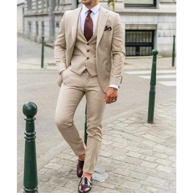 Men'S Formal Dinner Wear - Çentikli Yaka Erkek Takımları Slim Fit