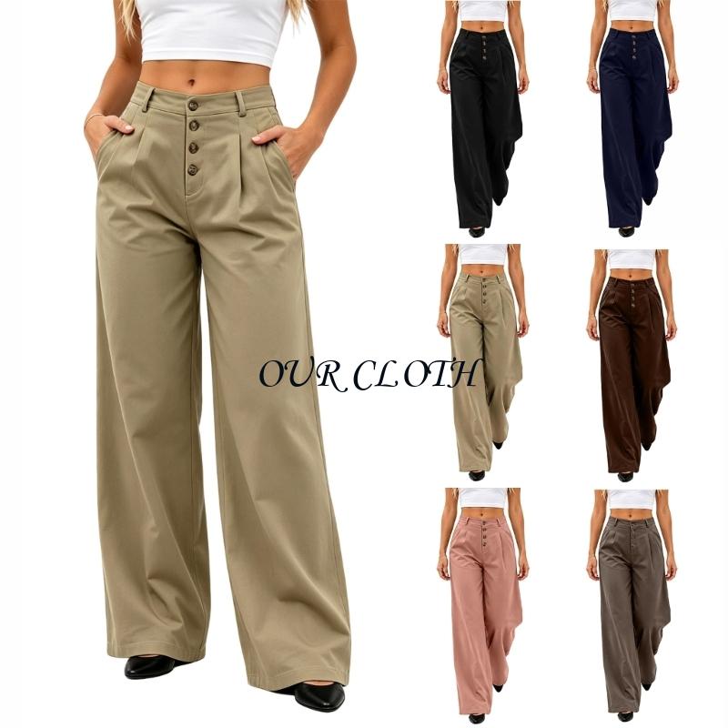 Dress Pant Flat Front - Geniş Bacak Elbise Pantolon Kadın Iş