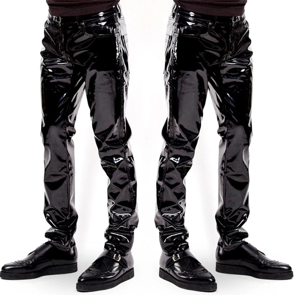 Erkekler Suni Deri PVC Pantolo - Men'S Gothic Formal Wear incelemesi ve fiyatı