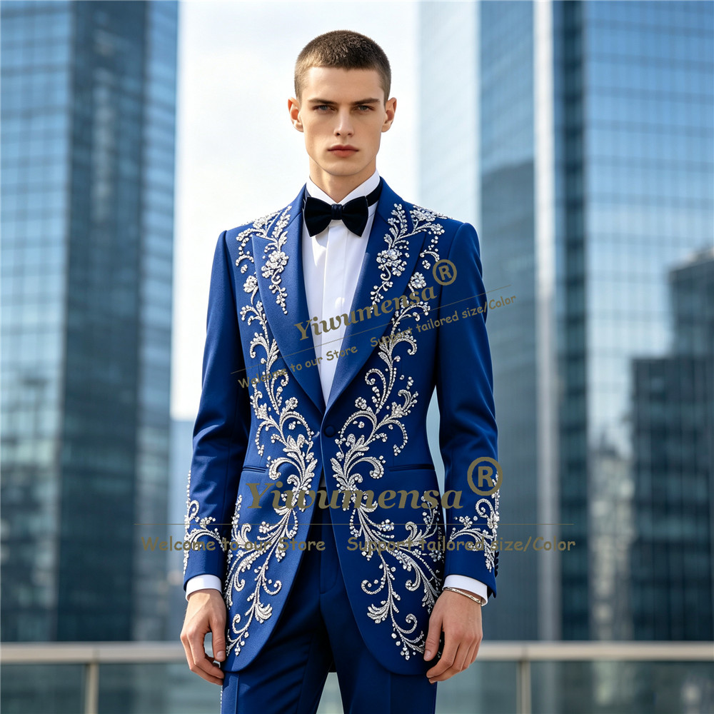 Lüks Kristal Boncuk İşlemeli E - Men'S Formal Dinner Wear incelemesi ve fiyatı