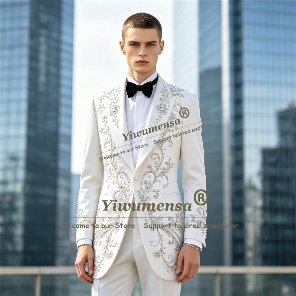 Lüks Kristal Boncuk İşlemeli E - Men'S Formal Dinner Wear incelemesi ve fiyatı