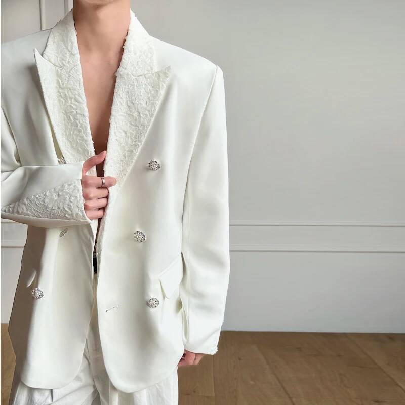Blazer Lüks Erkek Dantel Yaka  - Men'S Gothic Formal Wear incelemesi ve fiyatı