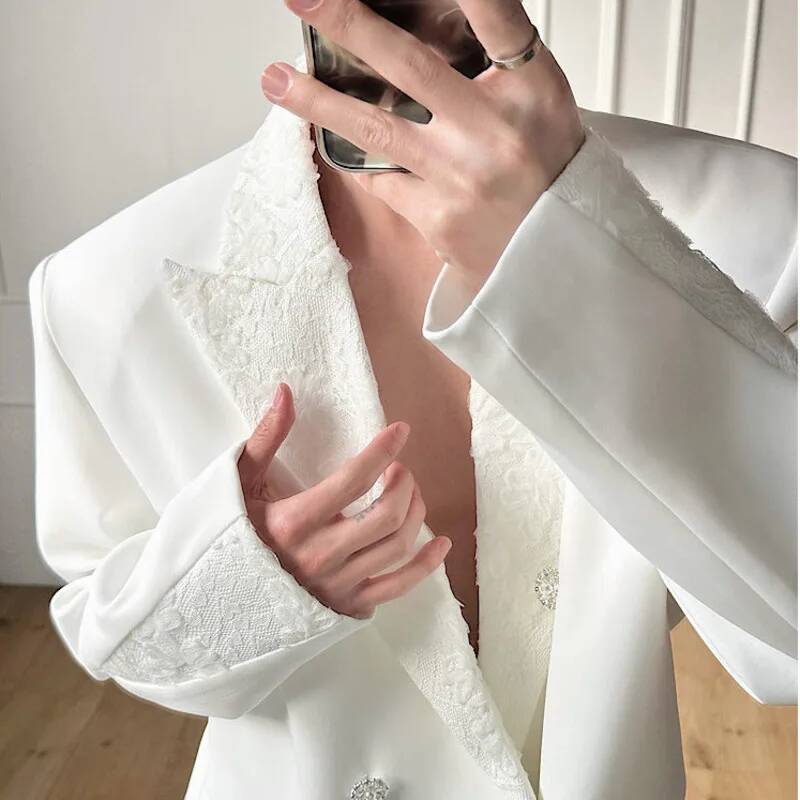 Blazer Lüks Erkek Dantel Yaka  - Men'S Gothic Formal Wear incelemesi ve fiyatı