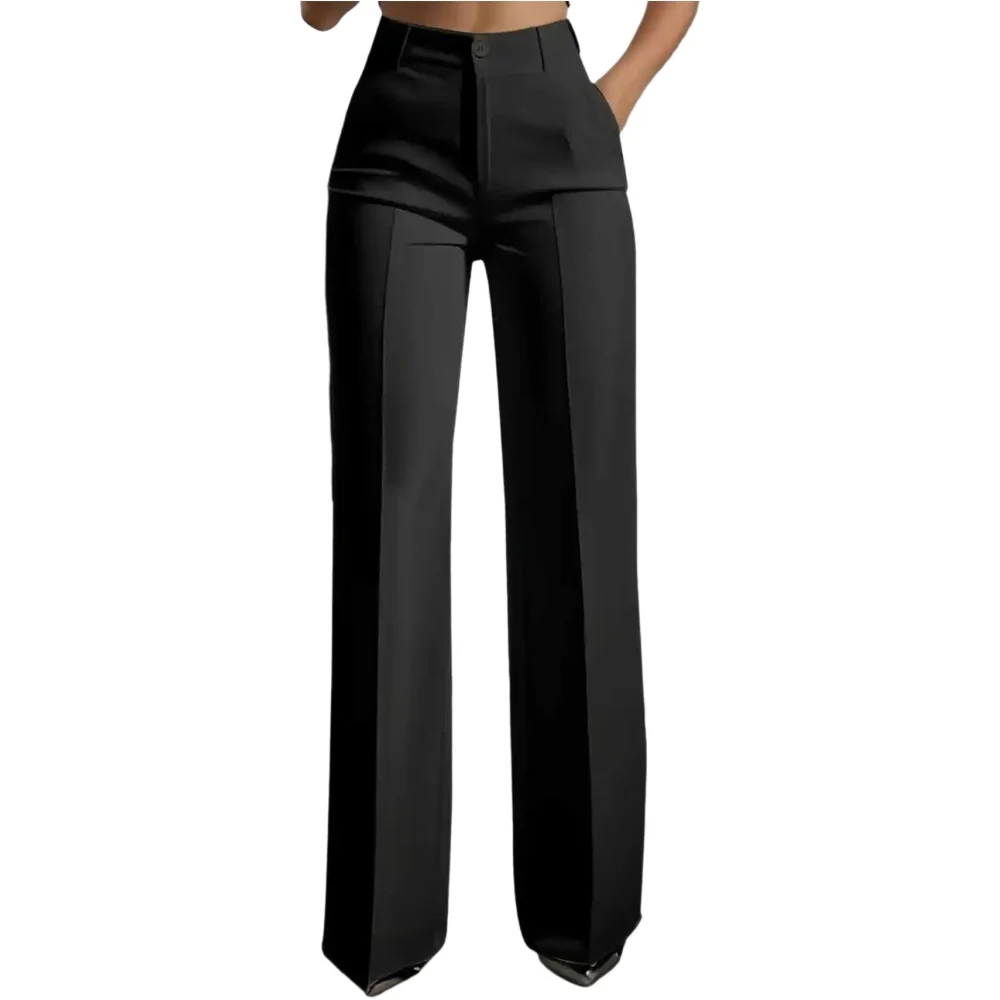 Kadın Yüksek Bel Geniş Paça Pa - Dress Pant Flat Front incelemesi ve fiyatı